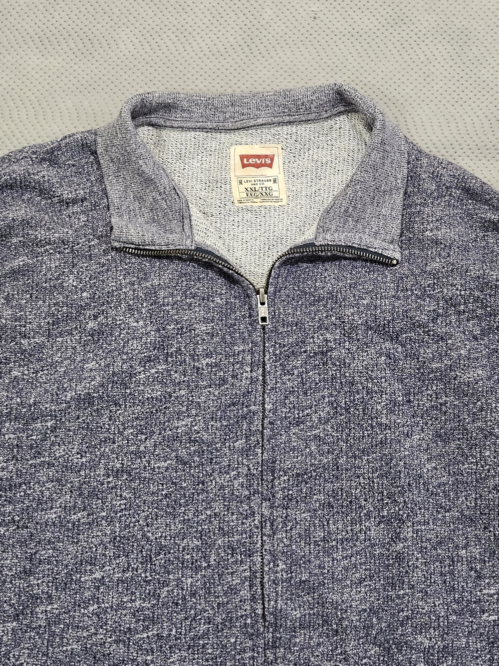 Levi's Men’s Heather Blue Full Zip Sweater